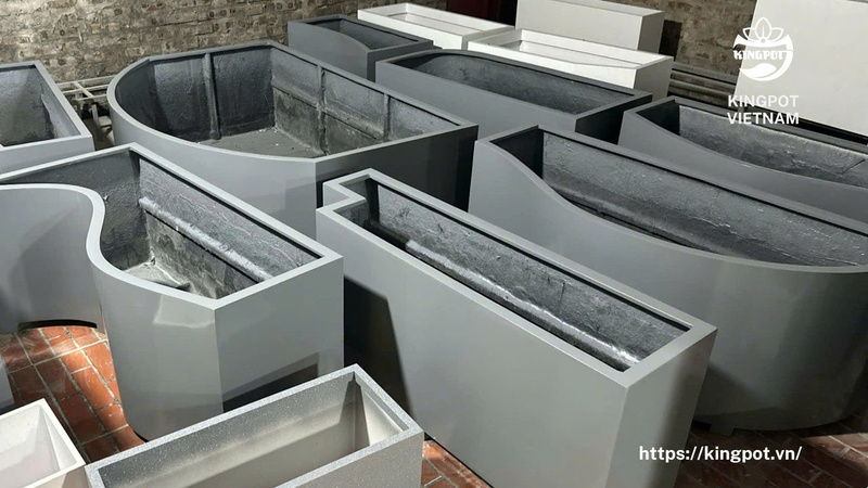 Chậu cong - Chậu Composite Kingpot -  Công Ty Cổ Phần Kingpot Việt Nam